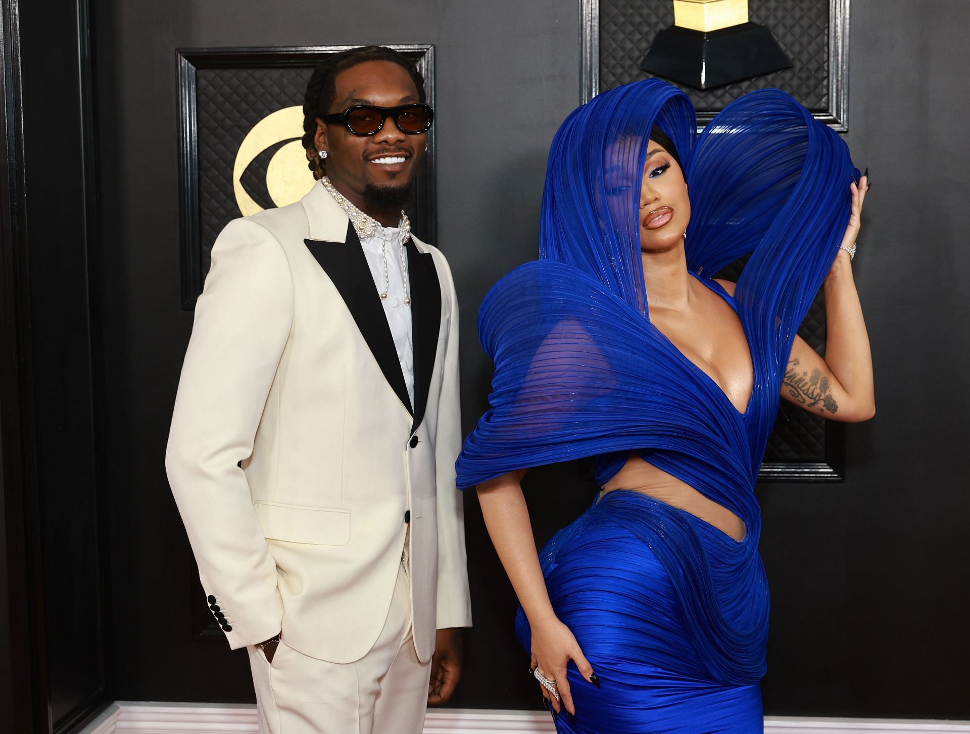 Cardi B and her estranged husband, Offset, at the 65th GRAMMY Awards (Image via Getty)